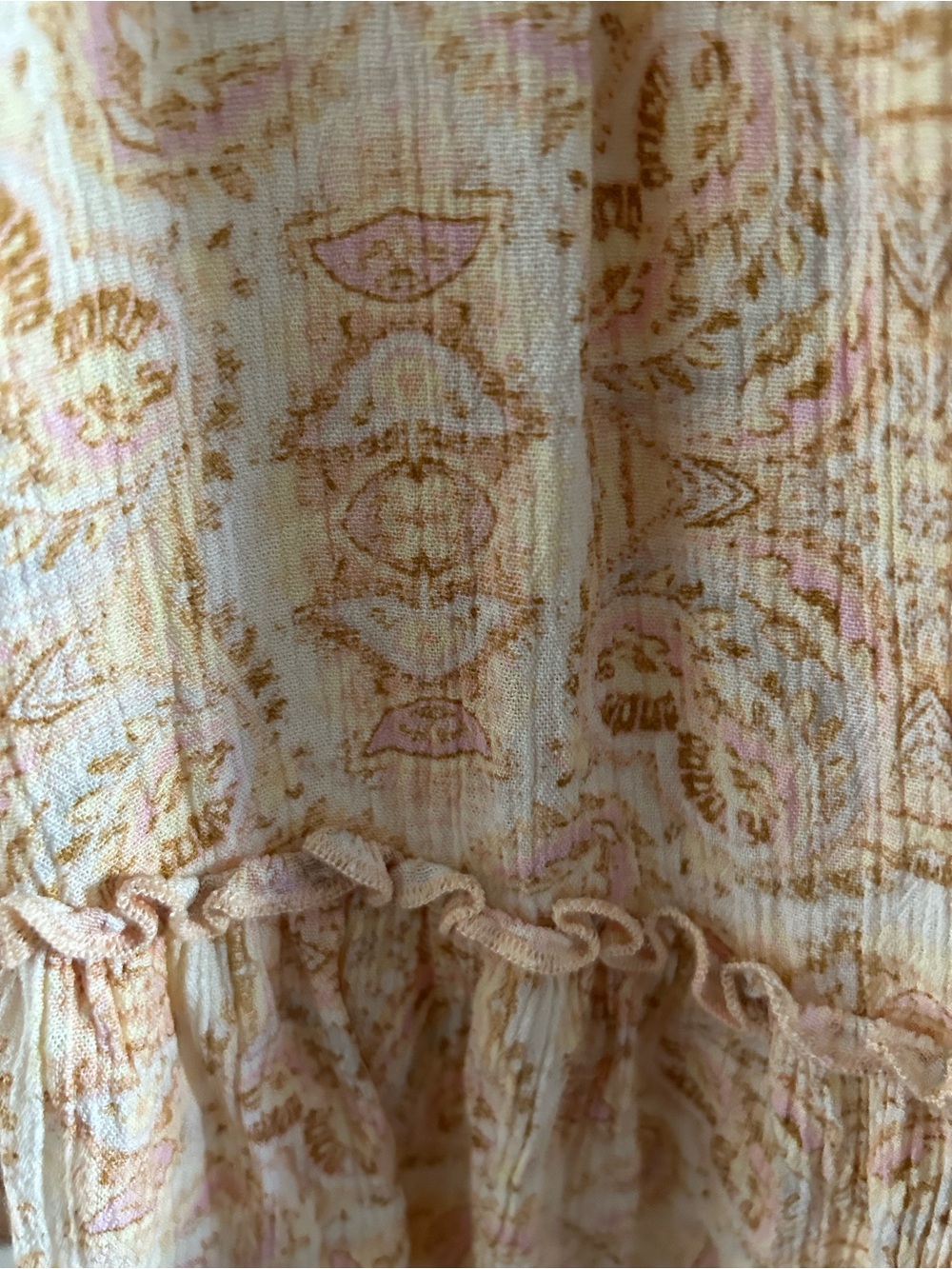 Z Supply Peach and Pink Floral Button-Front Sundress - Picture 8 of 9